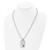 22 inch Titanium Medical ID Necklace with Brushed Red Enamel Dog Tag Pendant