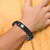 8.25 inch Stainless Steel Polished Black IP-Plated White Enamel Medical ID Curb Chain Bracelet