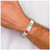 8.25 inch Stainless Steel Brushed and Polished Red Enamel Medical ID Link Bracelet