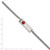 8.75 inch Stainless Steel Medical ID Bracelet with Curb Chain and Polished Red Enamel Symbol
