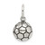 Sterling Silver Antiqued 3D Soccer Ball Charm