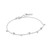 6.5"+0.8" Ania Haie Rhodium-Plated Sterling Silver Modern Drop Balls Bracelet