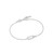 6.5"+0.8" Ania Haie Rhodium-Plated Sterling Silver Glam Interlock Bracelet