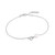 6.5"+0.8" Ania Haie Rhodium-Plated Sterling Silver Chain Bracelet