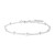 6.5"+0.8" Ania Haie Rhodium-Plated Sterling Silver Beaded Chain Bracelet