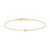 6.5"+0.8" Ania Haie Gold-Plated Sterling Silver Sparkle Bezel Bracelet