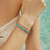 6.5"+0.8" Ania Haie Rhodium-Plated Sterling Silver Disc Station Bracelet