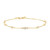 6.5"+0.8" Ania Haie Gold-Plated Sterling Silver Cubic Zirconia Station Bracelet