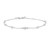 6.5"+0.8" Ania Haie Rhodium-Plated Sterling Silver Cubic Zirconia Bracelet