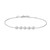 6.5"+0.8" Ania Haie Rhodium-Plated Sterling Silver Pave Beaded Chain Bracelet