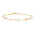 6.5"+0.8" Ania Haie Gold-Plated Sterling Silver Simulated Pearl and Star Bracelet