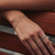 6.5"+0.8" Ania Haie Rhodium-Plated Sterling Silver Triple Station Bracelet