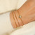 6.5"+0.8" Ania Haie Gold-Plated Sterling Silver Colour-Block Star Bracelet