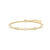 6.5"+0.8" Ania Haie Gold-Plated Sterling Silver Cube and Cultured Freshwater Pearl Station Bracelet