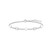 6.5"+0.8" Ania Haie Rhodium-Plated Sterling Silver Cube and Cultured Freshwater Pearl Bracelet