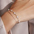 6.5"+0.8" Ania Haie Rhodium-Plated Sterling Silver Cube and Cultured Freshwater Pearl Bracelet