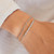 6.5"+0.8" Ania Haie Rhodium-Plated Sterling Silver Twisted Bar Bracelet