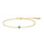 6.5"+0.8" Ania Haie Gold-Plated Sterling Silver Simulated Turquoise Bracelet