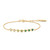 6.5"+0.8" Ania Haie Gold-Plated Sterling Silver Green Station Bracelet