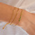 6.5"+0.8" Ania Haie Gold-Plated Sterling Silver Green Station Bracelet