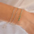 6.5"+0.8" Ania Haie Rhodium-Plated Sterling Silver Green Station Bracelet