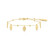 6.5"+0.8" Ania Haie Gold-Plated Sterling Silver Leaf Station Bracelet