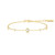 6.5"+0.8" Ania Haie Gold-Plated Sterling Silver Mint Green Station Bracelet