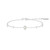 6.5"+0.8" Ania Haie Rhodium-Plated Sterling Silver Mint Green Station Bracelet
