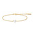 6.5"+0.8" Ania Haie Gold-Plated Sterling Silver Sparkle Heart Bracelet