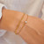 6.5"+0.8" Ania Haie Gold-Plated Sterling Silver Sparkle Heart Bracelet