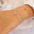 6.5"+0.8" Ania Haie Rhodium-Plated Sterling Silver Lucky Clover Bracelet