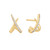 Ania Haie Gold-Plated Sterling Silver Kiss Polished Pave Studs