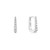 Ania Haie Rhodium-Plated Sterling Silver Oval Pave Huggies
