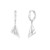Ania Haie Rhodium-Plated Sterling Silver Triangle Kiss Drop Huggies