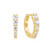 Ania Haie Gold-Plated Sterling Silver Gradient Pave Huggies