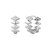 Ania Haie Rhodium-Plated Sterling Silver Multi Sparkle Huggies