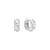 Ania Haie Rhodium-Plated Sterling Silver Bold Texture Small Huggie Hoop Earrings