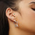 Ania Haie Rhodium-Plated Sterling Silver Large Star-Shaped Pave Hoop Earrings
