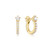 Ania Haie Gold-Plated Sterling Silver Sparkling Pave Huggie Hoop Earrings
