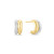 Ania Haie Two-Tone Plated Sterling Silver Duet Huggie Hoop Earrings E067-05T