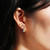 Ania Haie Two-Tone Plated Sterling Silver Duet Huggie Hoop Earrings E067-05T