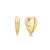Ania Haie Gold-Plated Sterling Silver Puffy Shield Huggie Hoop Earrings