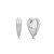 Ania Haie Rhodium-Plated Sterling Silver Puffy Shield Huggie Hoop Earrings