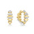 Ania Haie Two-Tone Plated Sterling Silver Bold Puffy Spike Hoop Earrings