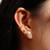Ania Haie Gold-Plated Sterling Silver Cultured Freshwater Pearl Claw Stud Earrings