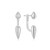 Ania Haie Rhodium-Plated Sterling Silver Sparkling Puffy Spike Ear Jackets