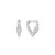 Ania Haie Rhodium-Plated Sterling Silver Mini Heart Clasp Huggie Hoop Earrings