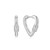 Ania Haie Rhodium-Plated Sterling Silver Heart Clasp Huggie Hoop Earrings