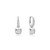 Ania Haie Rhodium-Plated Sterling Silver Modern Bezel-Set Huggie Hoop Earrings