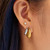 Ania Haie Two-Tone Plated Sterling Silver Dome Stud Hoop Earrings